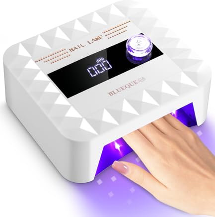 Bixury Lampada UV Led Unghie Professionale, 120W Fornetto Unghie Semipermanente LED con 0~120s Timer, Sensore di Avvio Automatico, Display Visivo a LED Lampade Polimerizzanti per Casa e Salone
