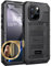Beeasy for iPhone 16 Pro Case Waterproof Heavy Duty Metal Armour Cover Shockproof Dustproof Built-in Screen Protector, Robust Full Body Protective Military Rugged Case for iPhone 16 Pro, Black