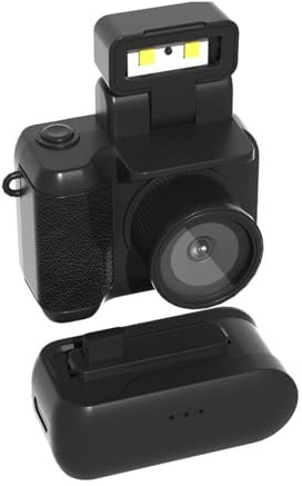 Ailan Tragbare Kamera mit Bildschirm und 1080p High Definition Bild Retro Mini Kamera Recorder ABS Mini Kamera mit mit, Wird mit Einer Basis geliefert