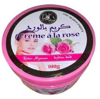 Crème Visage à la Rose 100g - Hydratation Intense et Régénérante, Soin Bio du Maroc