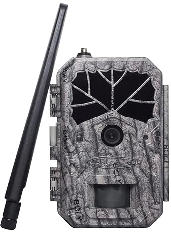 BolyGuard Wildkamera 36MP 4G, Kabellose Jagdkamera HD mit 940nm Infrarot-LED, Tarnmuster Trail Game Kamera Scouting Kamera für Sicherheitsüberwachung im Freien GPS Molnus