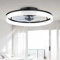DWDVBL 50CM Modern Ceiling Fans with Lights Reversible Fans with Remote Smart Lighting Timing 6 Speeds Low Profile Ceiling Fan with Light Dimmable LED Fan Light Flush Mount for Bedroom