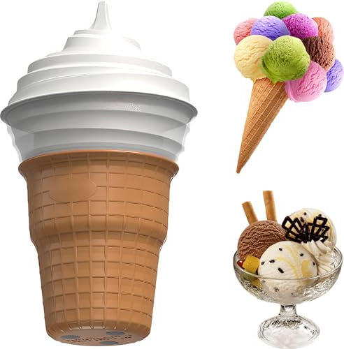 Máquinas para Hacer Helados Suaves, heladera portátil, máquina para Hacer Helados caseros de 450 ml para sorbetes, Helados, Batidos y Yogur Helado para la Cocina del hogar