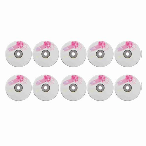 Qcwwy High Performance 52X Recordable Blank CDs 730 MB Kapazität Zum Verbrennen von Musikkompatibel mit , Packung mit 50 CD R -leeren Discs (10PCS)