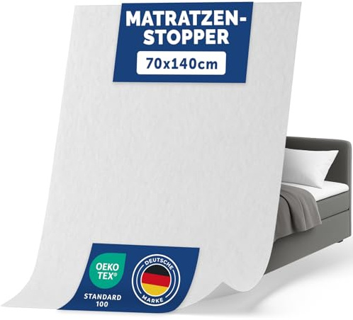 Blumtal - Matratzenunterlage für Lattenrost 70x140cm Schutz - Oeko-TEX Zertifiziert - Lattenrostschoner - Antirutschmatte Matratze - Topper Stopper - Anti-Rutsch-Unterlage waschbar bei 30 °C