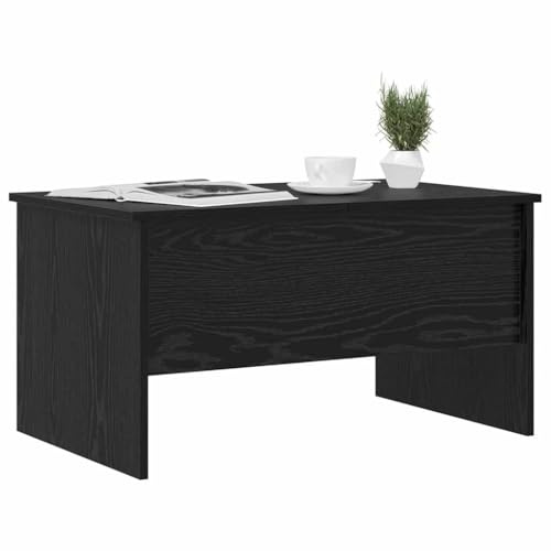 vidaXL Coffee Table Black Oak 102 x 50.5 x 46.5 cm Engineered Wood, Durable Modern Coffee Table, Rectangular Center, Stylish Living Room, Compact Indoor Design, Versatile Surface
