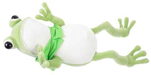 LRXIYODE Niedliches Frosch Plüschtier Kuscheltier aus Weichem Plüsch und PP Baumwolle Vielseitiges Cartoon Stofftier für Sofa Schlafzimmerdekoration und Geschenkidee