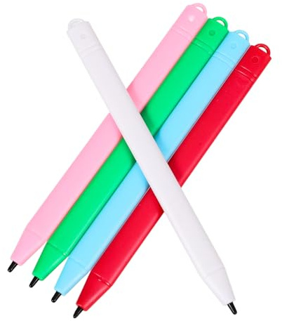LCD Tablette Stift für Touchscreens aus Abs mit Gummispitze | Schreibstift für Lcd Schreibtablett, zum Aufzeichnen und Zeichnen, Tragbar, 5 Stück-pack