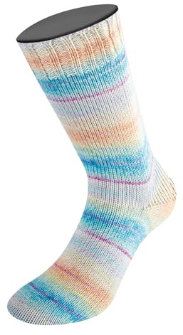 LANA GROSSA Meilenweit Merino Extrafine Cremoso | Extrafeine Merino-Wolle, waschmaschinenfest | Handstrickgarn aus 75% Schurwolle & 20% Polyamid | 100g Wolle zum Stricken & Häkeln | 420m FB 4121
