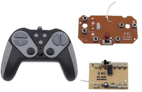 Wmqbjta RC Sender Empfänger Platine mit Fernbedienung, 6 Kanal Empfängerplatinen Set für RC Modellautos, Dunkelgrau