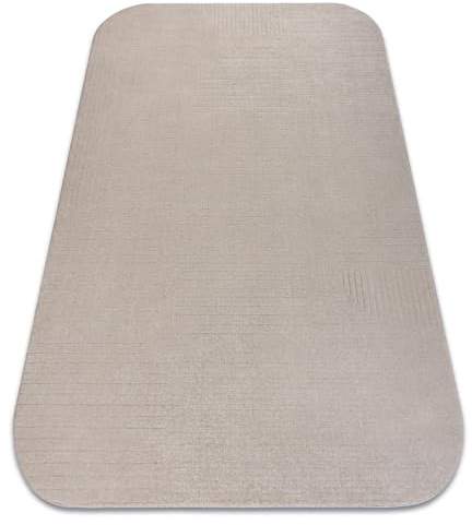 rugsx Wollteppich TEXTURA 488.716.LA110 OSTA - modern - Linien, geometrisch strukturell grau/beige 200x300 cm