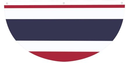Bandera semicircular ligera con impresión de bandera de Tailandia, decoración de fiesta para exteriores