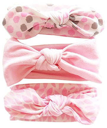 VELLETTE Fascia annodata per neonata, fascia per capelli per bambini, con orecchie di coniglio