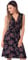 KRISP Women Sleeveless Floral Summer Dress V-Neck Knot Front (Black, 8), 6252-BLK-08