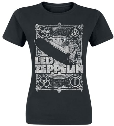 Led Zeppelin Shook Me Women T-Shirt Black XL, 100% Cotton, Regular