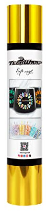 TECKWRAP Klebefolie, Vinyl, 0,3 x 1,5 m, Chrom / goldfarben