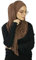 Hijab Schlupfschal mit Öffnungen für die Brille für muslimische Frauen, verhüllt, islamischer Schal, Slip-on Schleier, HE500, braun, One size