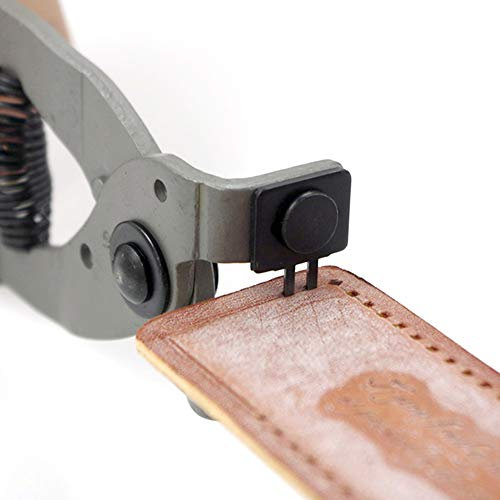 Lochzange für leder, Leder Lochstanzer Meißel Lochzange Stitching Meißel Set Handwerk Handlocher für Lederbandgurtsattel(2 Prong)