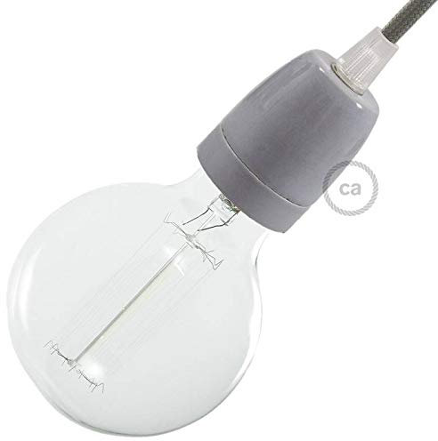 creative cables Kit Douille E27 en Porcelaine - Gris