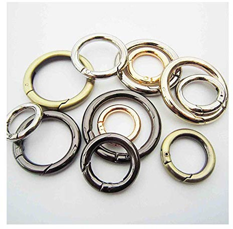 Metall Federgate O Ring Öffnbare Schlüsselring Lederbeutel Gürtelband Schnalle Kette Schnappverschluss Clip Trigger