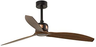FARO BARCELONA 33451 Copper Fan Deckenventilator, Schwarz/Holz