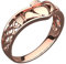 GWG Jewellery Claddagh Ring 18K Roségold vergoldetes Halbband und Keltisches Knotendesign – 8 in Geschenkbox für Frauen