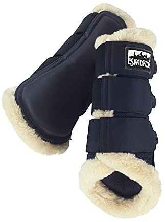 Eskadron Fauxfur Mesh Gamaschen Basic in Navy, Größe:XL