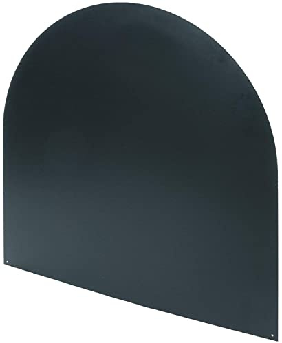 Plaque de protection de sol Demi ronde 74 x 74 cm Acier Noir Vernis pour poêles Épaisseur 2 mm 8.4 kg BRIXO