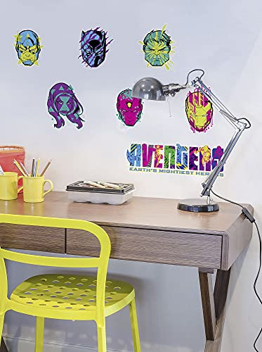 Komar Marvel Wandtattoo Avengers Mightiest Heroes - 100 x 70 cm (Breite x Höhe) - 7 Teile - Deco-Sticker, Wandaufkleber, Wandsticker, Wanddeko, Kinderzimmer - 14733h
