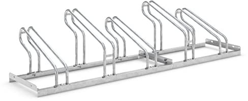 Bügelparker 2055 unser Klassiker | Fahrradständer einseitig | für 5 Fahrräder | Abwechselnde Hoch-/Tiefeinstellung | Fahrradparker Bodenparker Mehrfachständer | Dreifke®