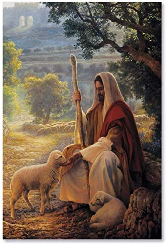 1000 Teile Puzzle Jesus und die Schafe Holz Puzzle Erwachsene Stress Freisetzung Spiel 1000 Piece 29.5x19.6inch(75x50cm) Kein Rahmen