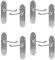 Golden Grace Victorian Shaped Premium Door Handles Lever Latch in Satin Brushed Chrome Finish, Epsom Design, 4 Pairs