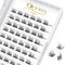 QUEWEL Cils Volume Cluster Cluster Faux-cils Individuels Lashes Naturels Russe Volume Cils Individuel DIY Extensions de Cils (natural-C-8mm)