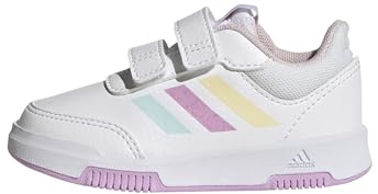 adidas Unisex Kinder Tensaur Hook and Loop Shoes, Cloud White/Blue/Bliss Lilac, 26 1/2 EU