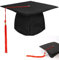 BOOSHMall Bachelor hut, Abschluss Hut Doktorhut Graduation Hat Absolventenkappe Bachelor Absolventenhut für Abschlussfeiern vom Studium, Abitur, Hochschule, Universität - Rot