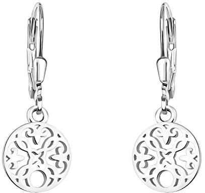 SOFIA MILANI - Damen Ohrringe 925 Silber - Kreis Ornamenten Ohrhänger - E1857