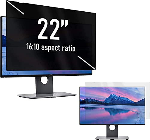 VBESTLIFE Computer Privacy Screen Filter 22 Inches for Widescreen Computer Monitor, Date Protection for Desktop PC Security, 16:9 Aspect Ratio