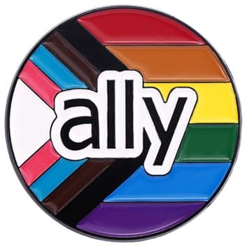 Emaille-Brosche mit Regenbogen-Flagge, für LGBT-Gleichstellungsunterstützer, Anstecknadeln für Kleidung, Rucksäcke, Hüte, Medium, Metall, Metall
