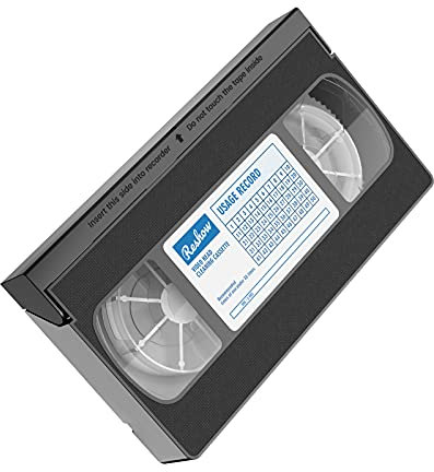 Reshow Nettoyeur de Têtes VCR/VHS magnetoscopede Têtes VHS - Nettoyant de Têtes Vidéo VHS/VCR avec Technologie à Sec, Pas de Liquide Requis
