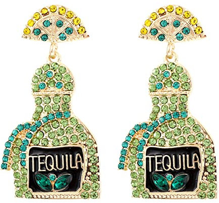 Tequila Gifts for Women Margarita Earrings Tequila Earrings Vacation Earrings for Women Champagne Earrings for Women Fiesta Party Favors Cinco De Mayo Outfit