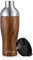 The Mixologer Cocktail Shaker & Tumbler | 19 oz Stainless Steel Drink Mixer with Built-in Measurements, Leak-Proof Design & Vacuum Insulation | Ideal to Mix Whiskey, Cocktails & More | Teakwood