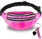 1 Sac Banane holographique Sac Banane Fille Sac Ceinture Femme Cuir PU Sacoche de Ceinture Brillant Sac Sacs Bananes Holographic Réflet Holographique Pochette de Voyage Bum Bag(Rosa)