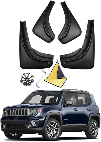 OLSIZ 4 Pezzi Auto Paraspruzzi per Jeep Renegade 2016-2023,Auto Anteriore Posteriore Parafanghi Kit