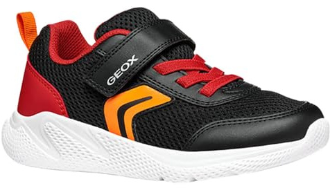 Geox J SPRINTYE BOY A, Sneaker, Black White