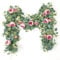 SOMYTING 2 stück Künstliche Blumengirlande Eukalyptus Girlande Vintage Gefälschte Blumen Girlande Rosenrebe Grün Dekorative Wandbehangpflanze für Hochzeitsbogen Türanordnung Blumengirlande deko (Rosa)
