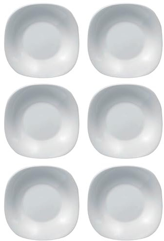 ACAN Tradineur - Pack de 6 Platos Modelo Parma Hondo - 23 cm - Material Resistente - Apto para lavavajillas y microondas - Ideal para el hogar, cocina y hosteleria.