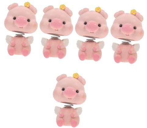 Toyvian 5 Stück Wackelkopf Schüttelnder Kopf Figuren Schüttelnder Kopf Miniatur Ornament Dekorativ Schüttelnder Kopf Mini Harz