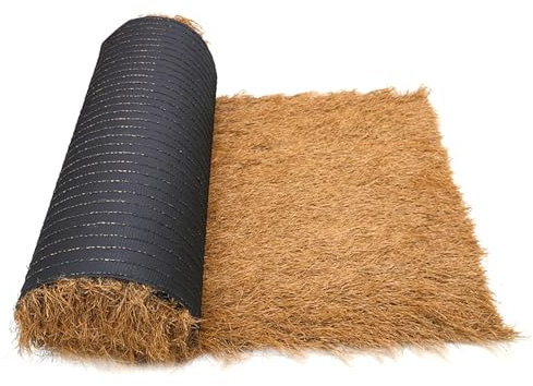 Artificial Thatch Roof Mexican Straw Roof Fake Palm Grass Rolls Duck Blind Grass Roof Skirt Synthetic Thatching Grass Panels For Patio Hut Pergola Flat Canopy Umbrellas Top(1x13m(3.28x42.65ft))