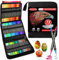 Funnasting Acrylic Paint Pens, 72 Colors Dual Tip Acrylic Markers, Glass Paint Pens with Brush Tip and Fine Tip for Rocks, Wood, Canvas, Stone, Ceramic Surfaces, DIY Crafts Making