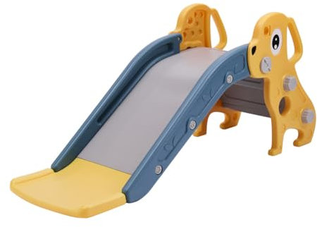 FUKEA Kids Slide, Child's Freestanding Slide with Climbing Frame for Toddlers Age 1-6, Indoor Outdoor Garden Baby Slide(Yellow Dog)